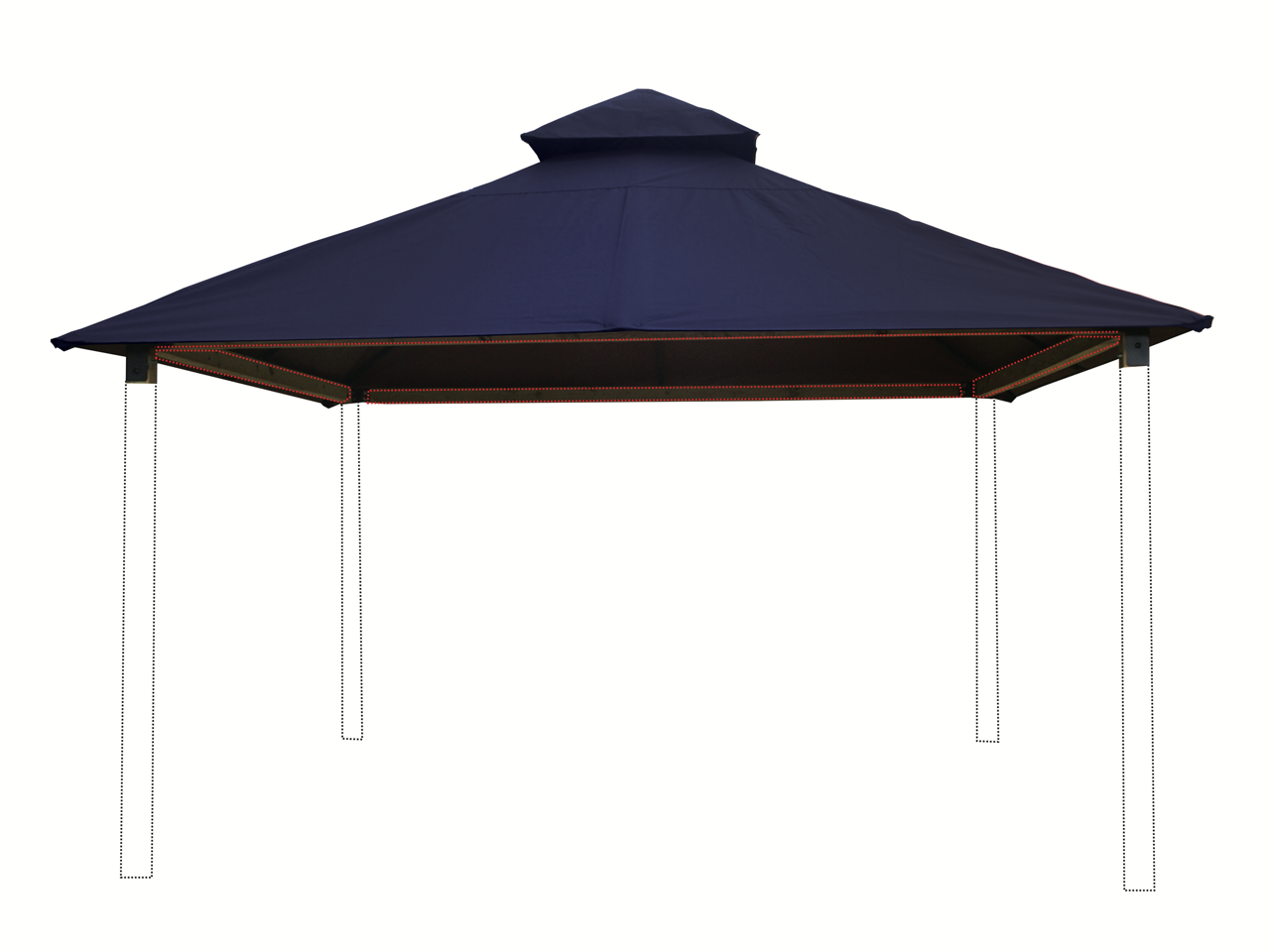 ACACIA Gazebo Roof Framing and Mounting Kit With SunDURA Canopy