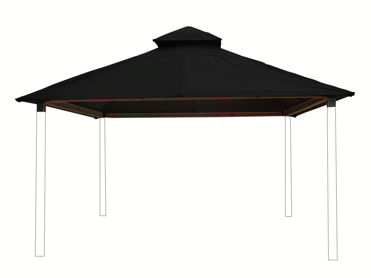 ACACIA Gazebo Roof Framing and Mounting Kit With SunDURA Canopy
