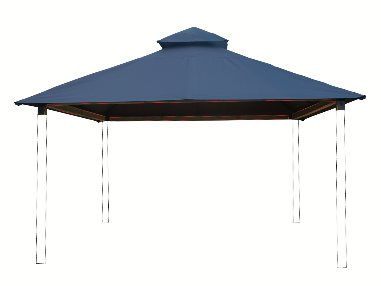 ACACIA Gazebo Roof Framing and Mounting Kit With SunDURA Canopy