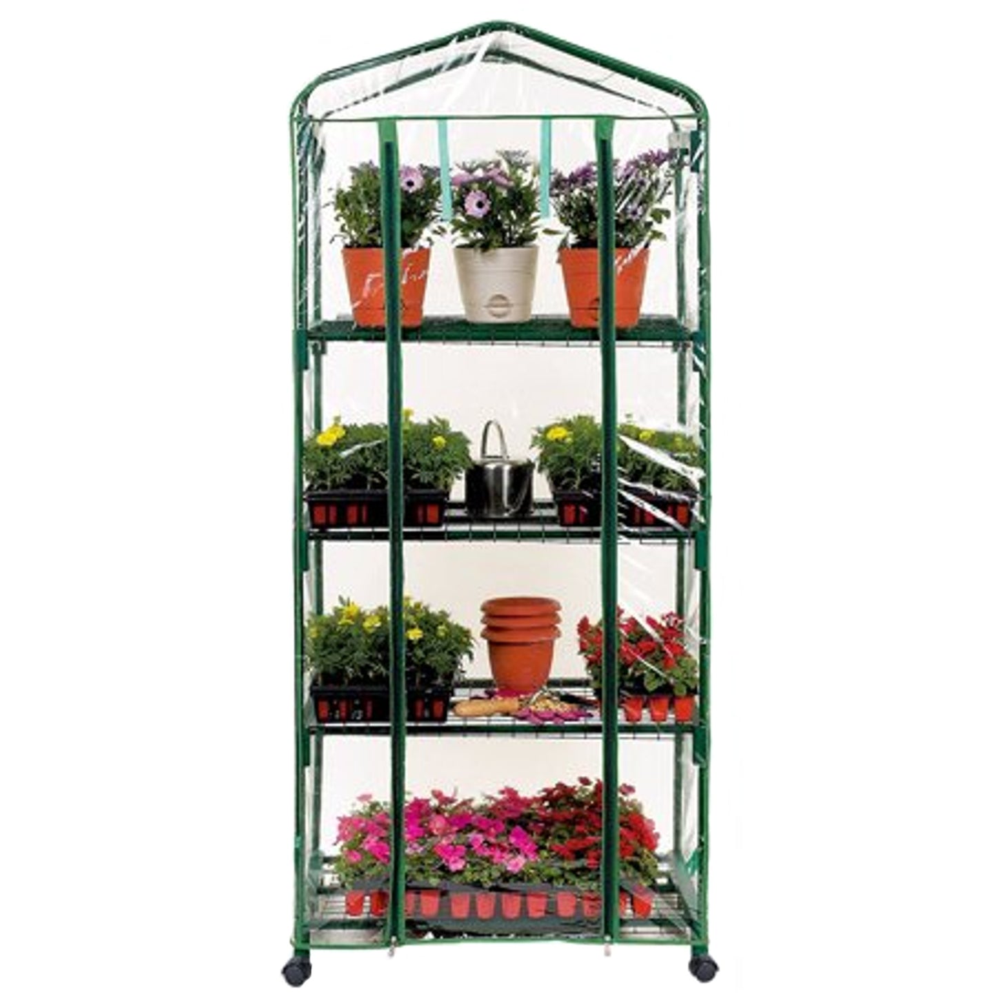 GENESIS Portable Rolling Greenhouse with Clear Cover