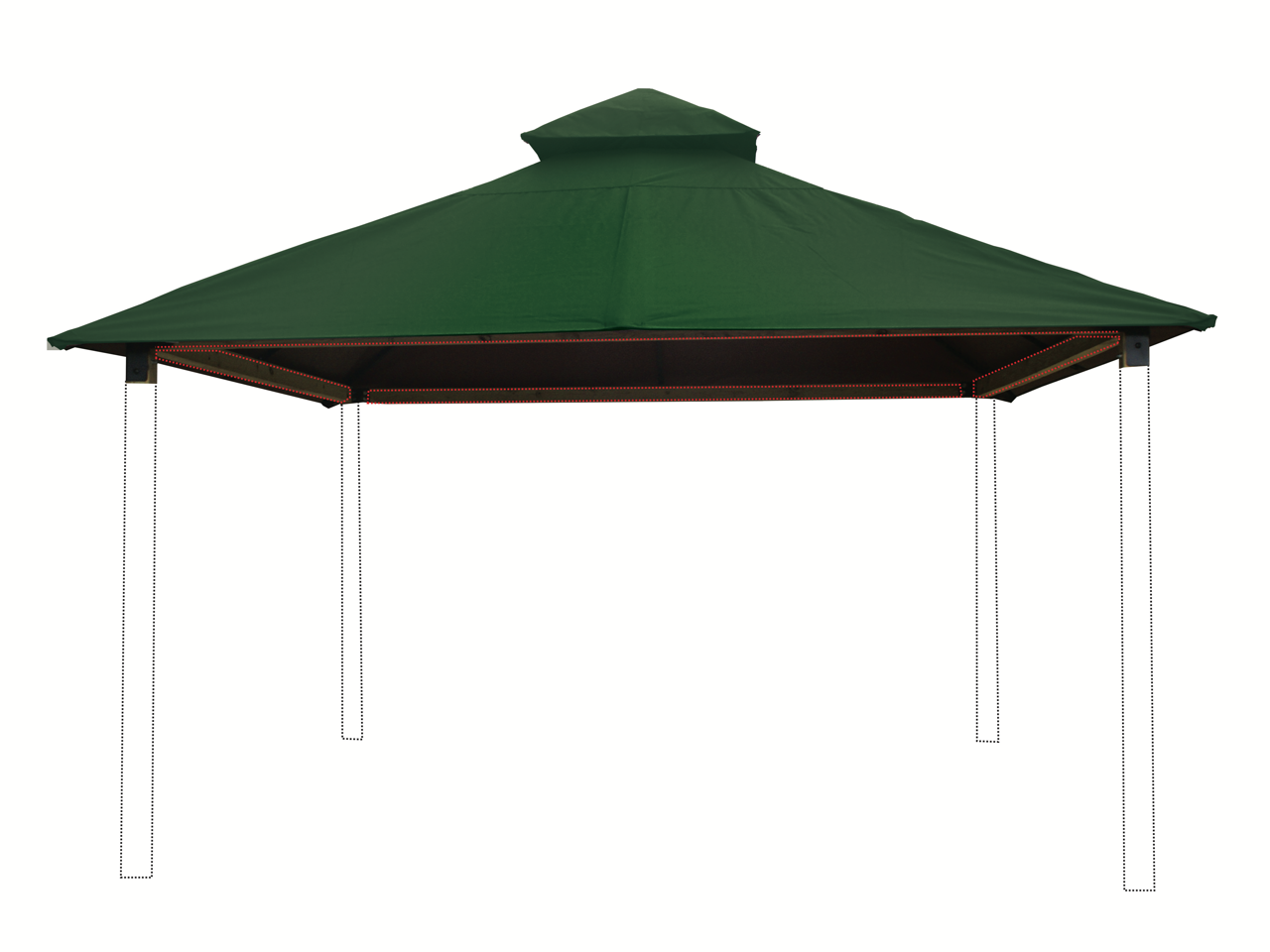 ACACIA Gazebo Roof Framing and Mounting Kit With SunDURA Canopy