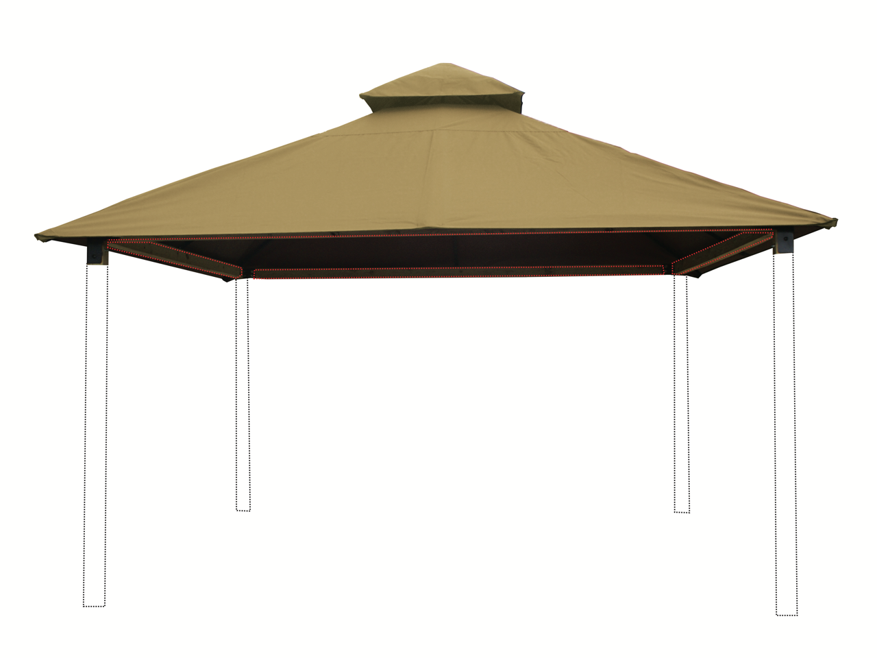 ACACIA Gazebo Roof Framing and Mounting Kit With SunDURA Canopy