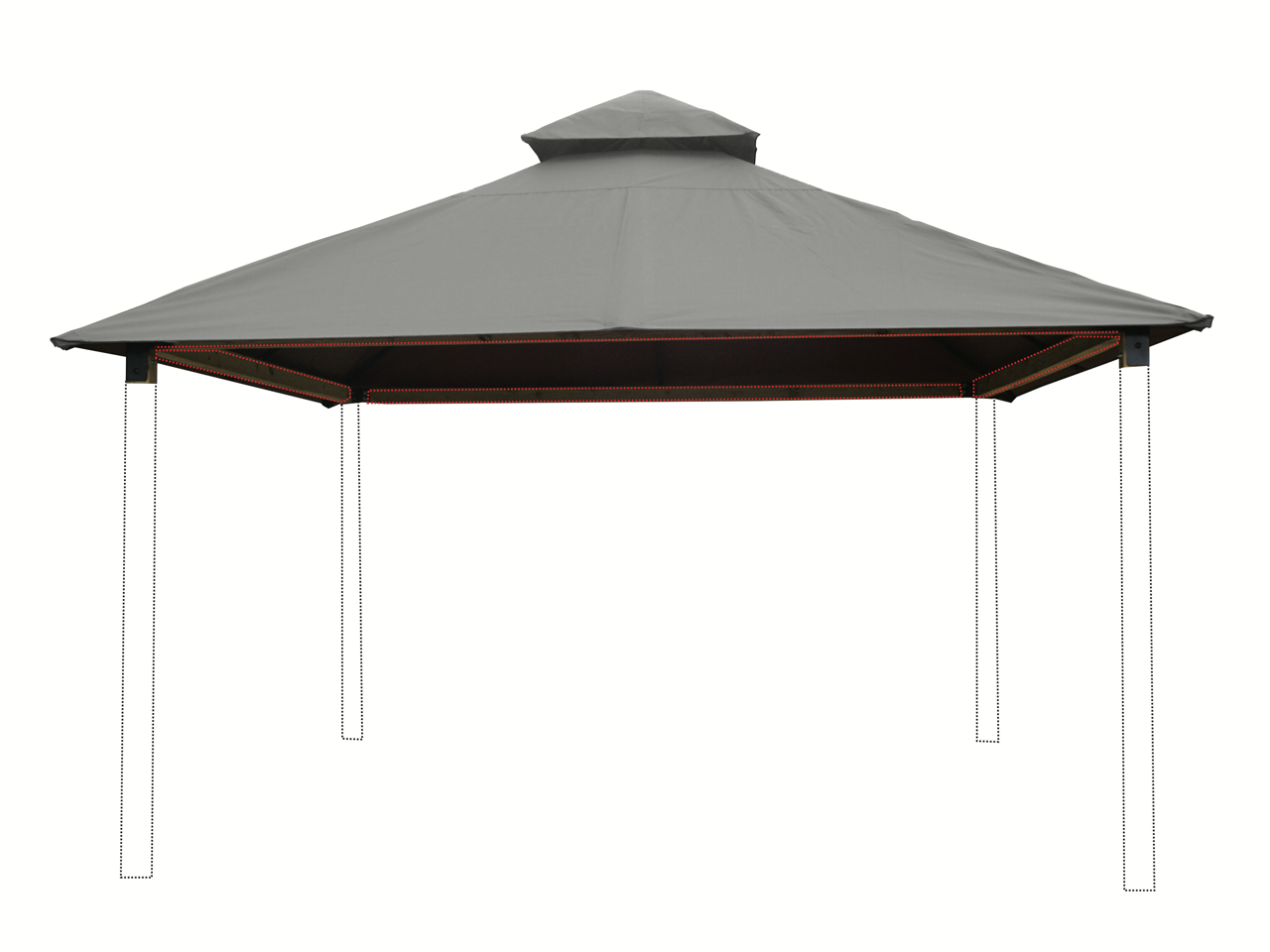 ACACIA Gazebo Roof Framing and Mounting Kit With SunDURA Canopy