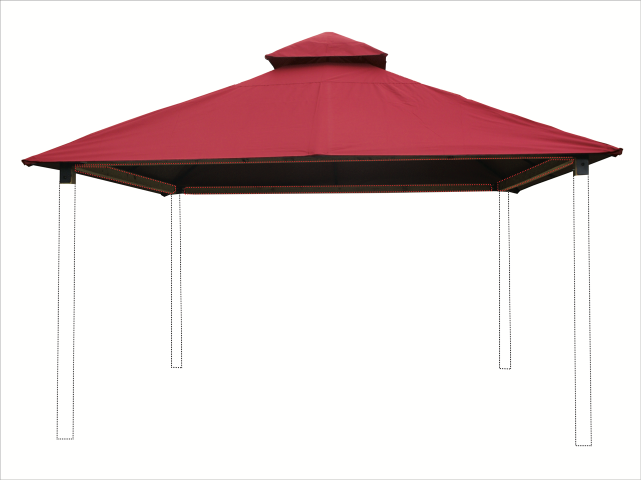 ACACIA Gazebo Roof Framing and Mounting Kit With SunDURA Canopy