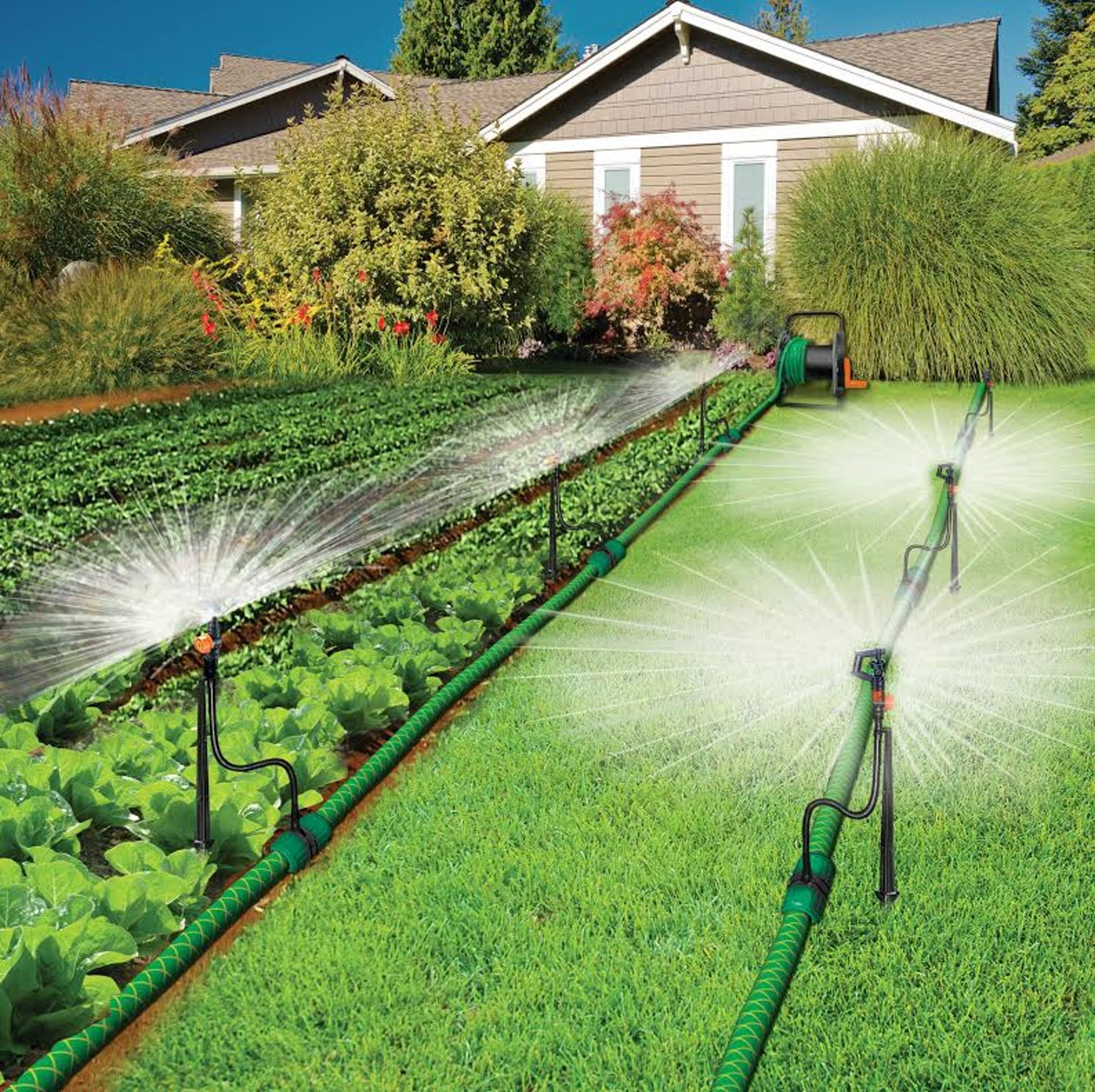 GENESIS 65FT Customizable Portable Sprinkler Watering System