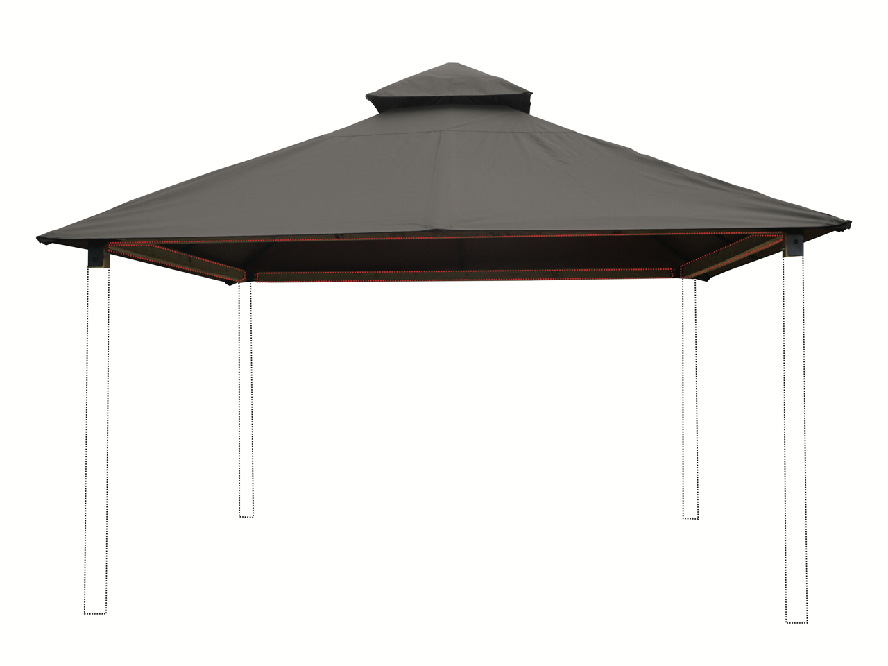 ACACIA Gazebo Roof Framing and Mounting Kit With SunDURA Canopy