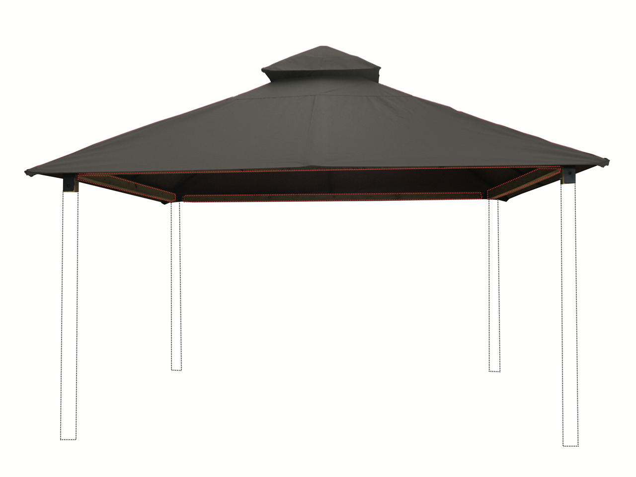 ACACIA Gazebo Roof Framing and Mounting Kit With OutDURA Canopy