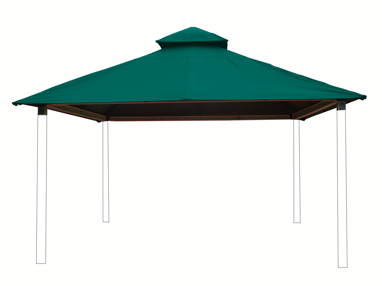 ACACIA Gazebo Roof Framing and Mounting Kit With SunDURA Canopy