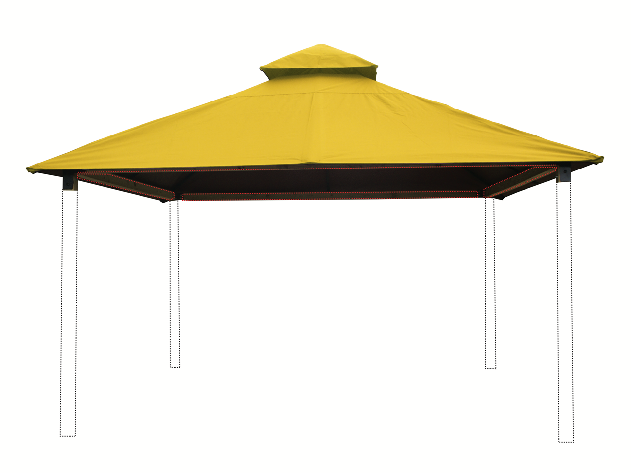 ACACIA Gazebo Roof Framing and Mounting Kit With SunDURA Canopy
