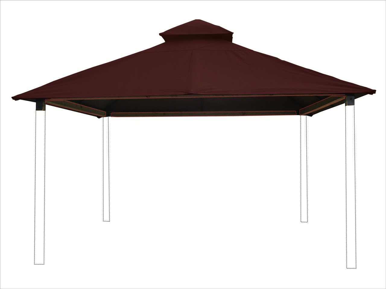 ACACIA Gazebo Roof Framing and Mounting Kit With OutDURA Canopy