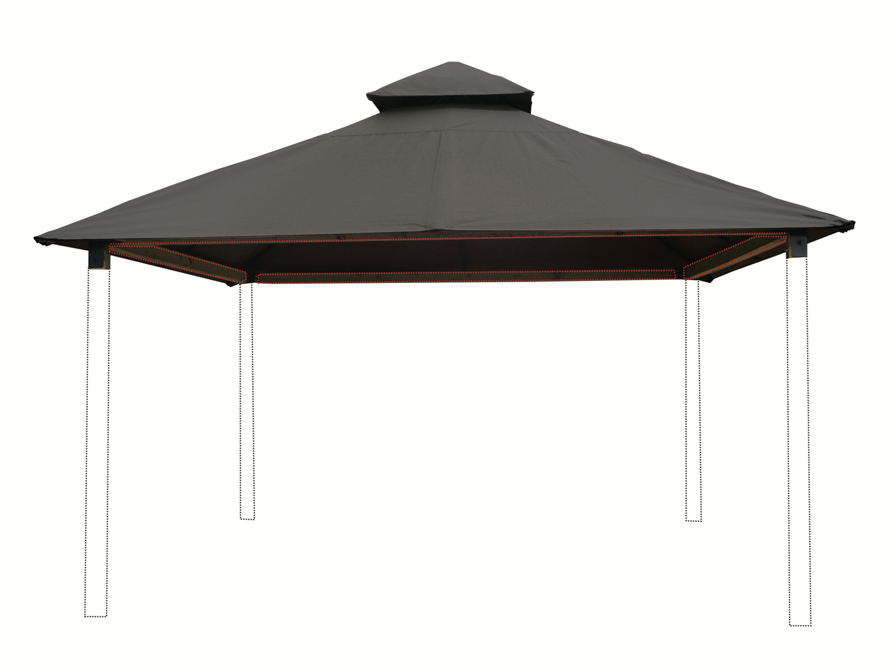 ACACIA Gazebo Roof Framing and Mounting Kit With OutDURA Canopy