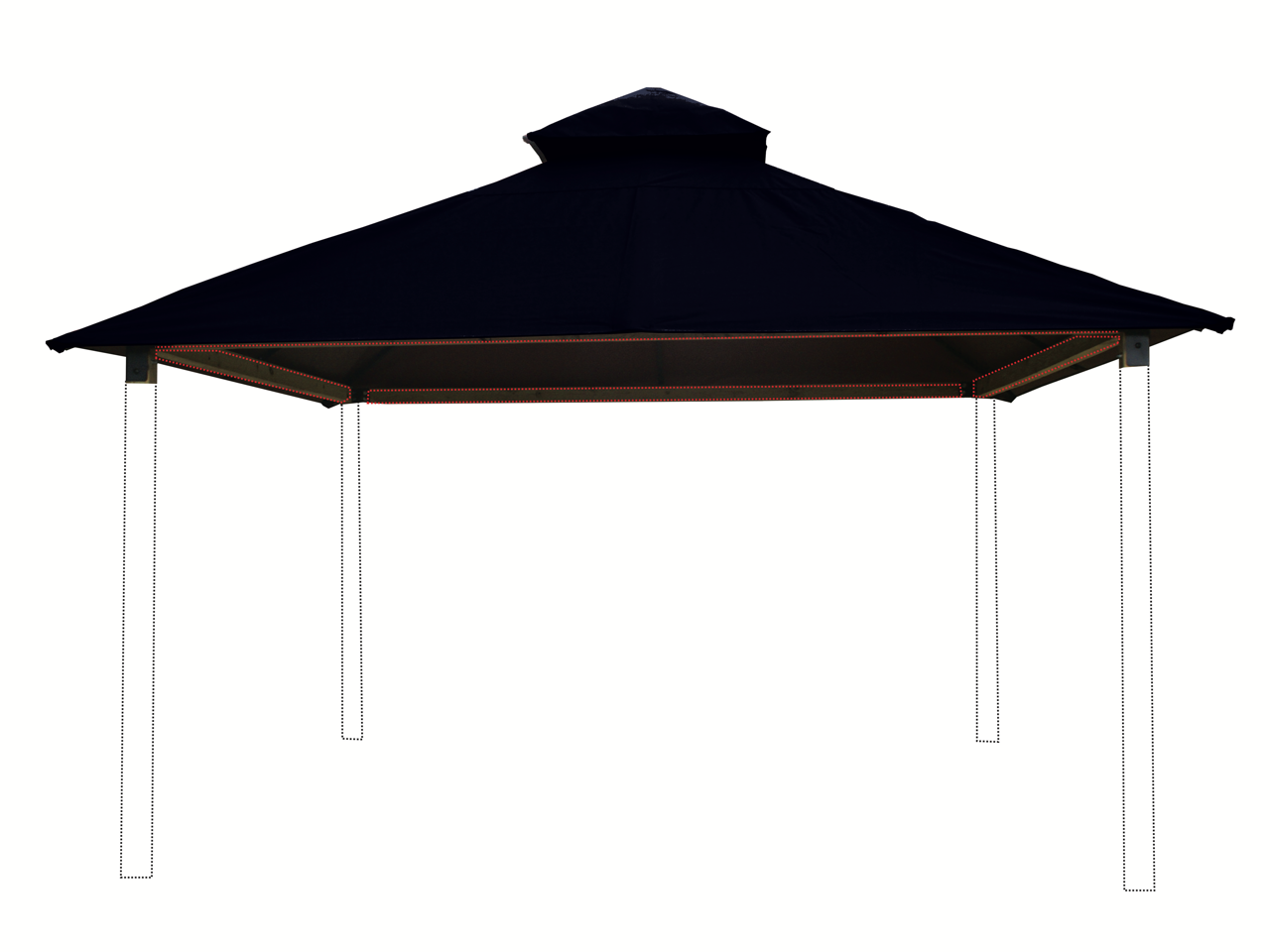 ACACIA Gazebo Roof Framing and Mounting Kit With OutDURA Canopy