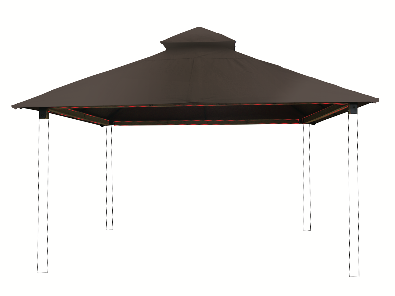 ACACIA Gazebo Roof Framing and Mounting Kit With OutDURA Canopy