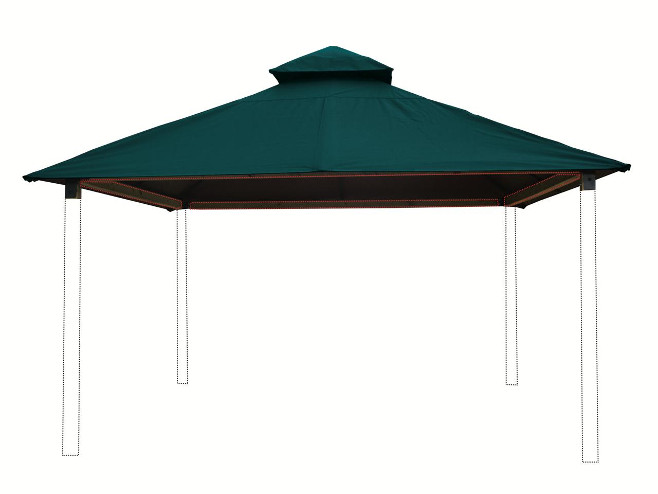 ACACIA Gazebo Roof Framing and Mounting Kit With OutDURA Canopy