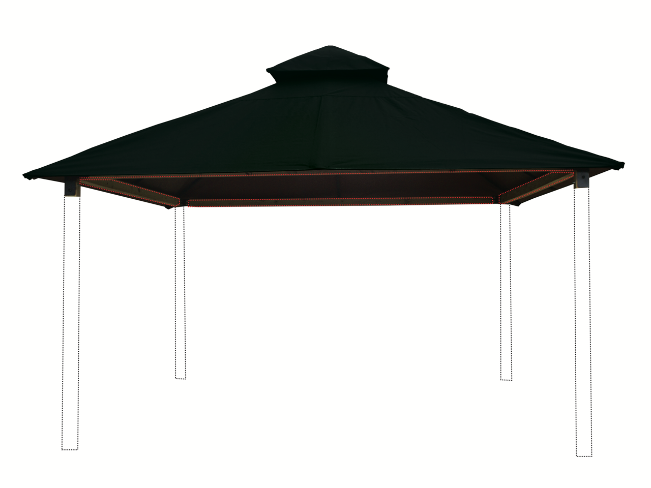 ACACIA Gazebo Roof Framing and Mounting Kit With OutDURA Canopy