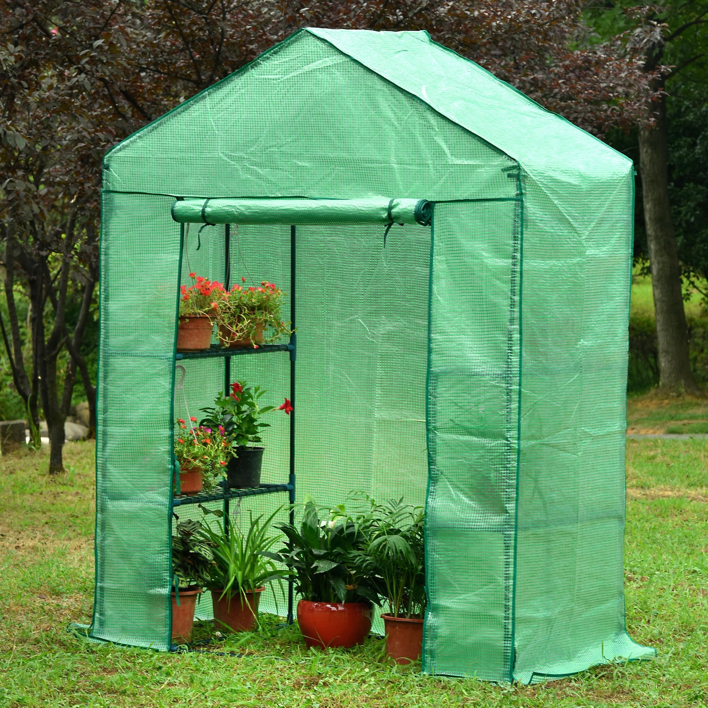 Genesis Portable Walk In Greenhouse with Heavy Duty Opaqua Cover