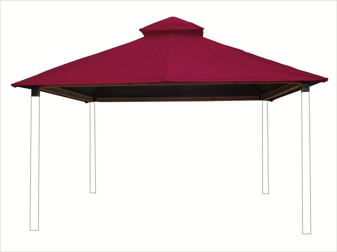 ACACIA Gazebo Roof Framing and Mounting Kit With OutDURA Canopy