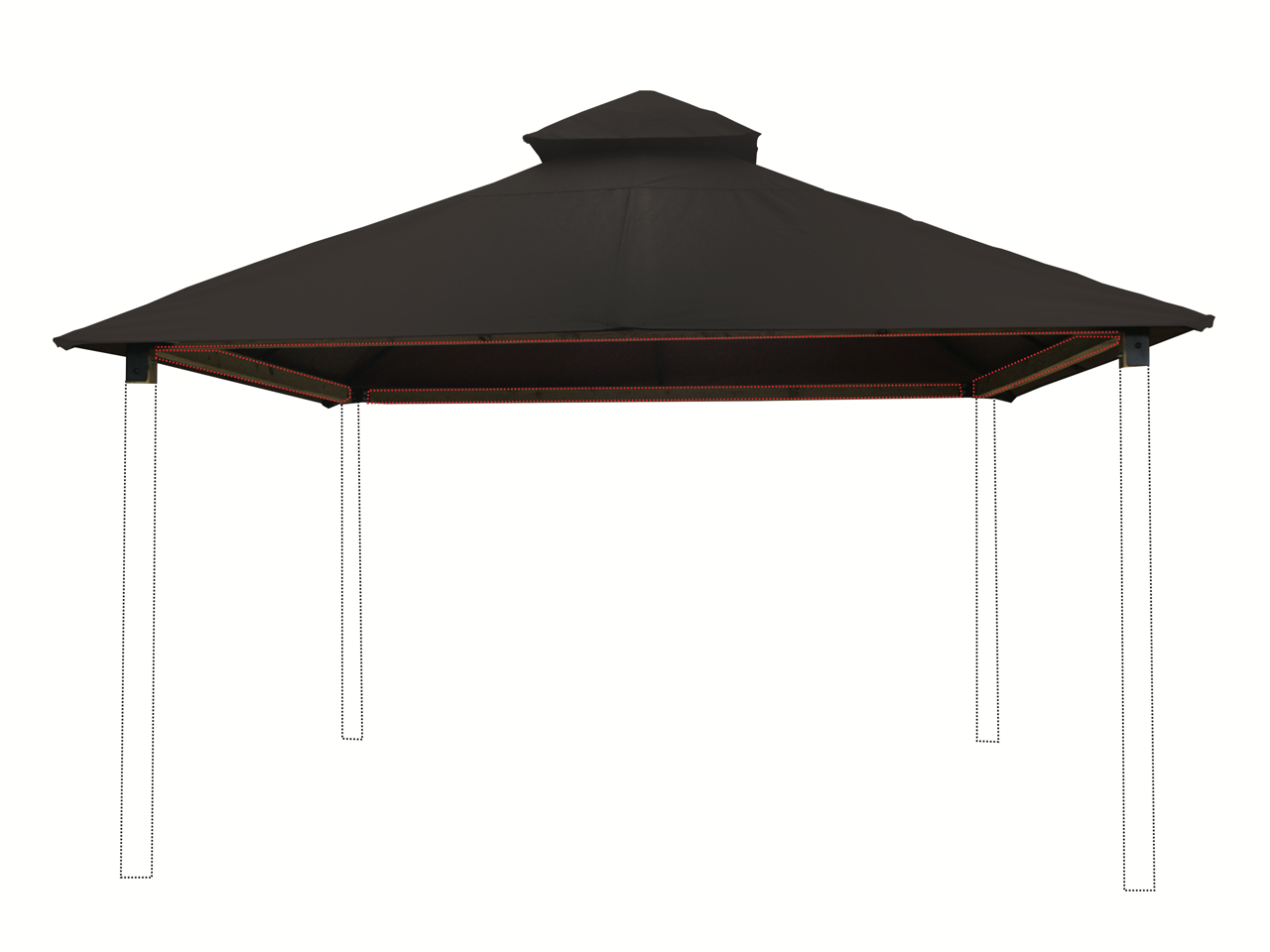 ACACIA Gazebo Roof Framing and Mounting Kit With OutDURA Canopy