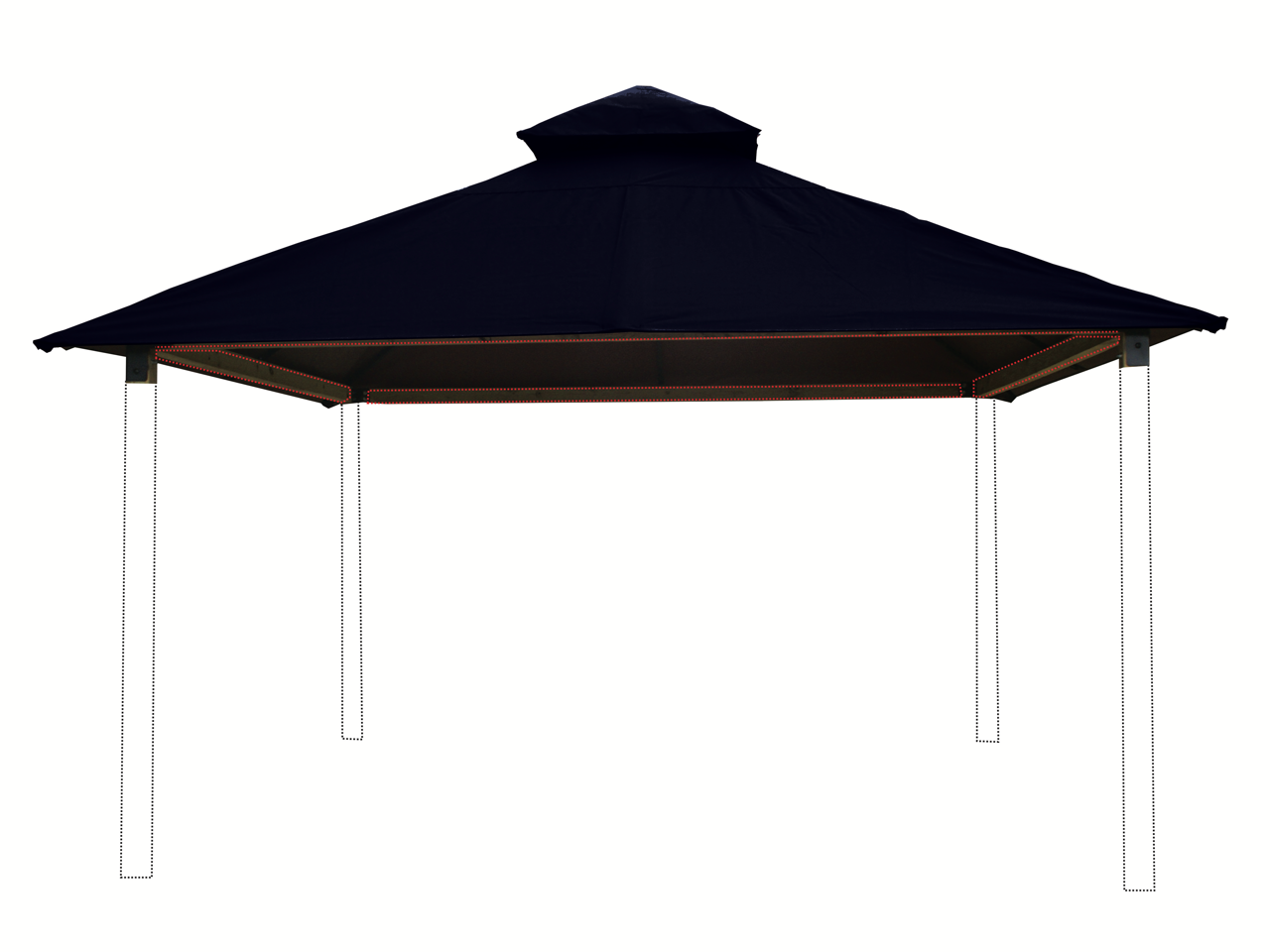 ACACIA Gazebo Roof Framing and Mounting Kit With OutDURA Canopy