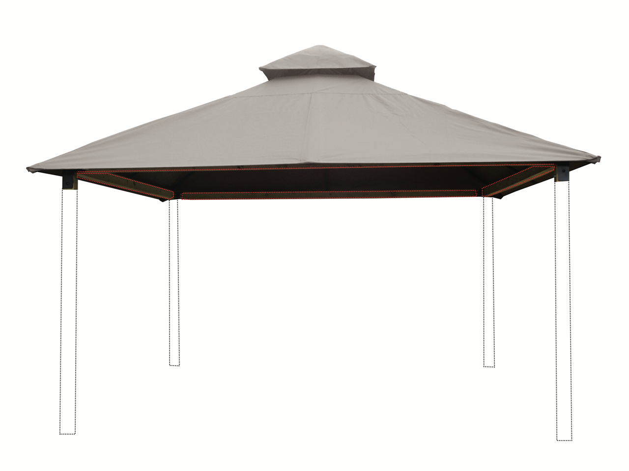 ACACIA Gazebo Roof Framing and Mounting Kit With OutDURA Canopy