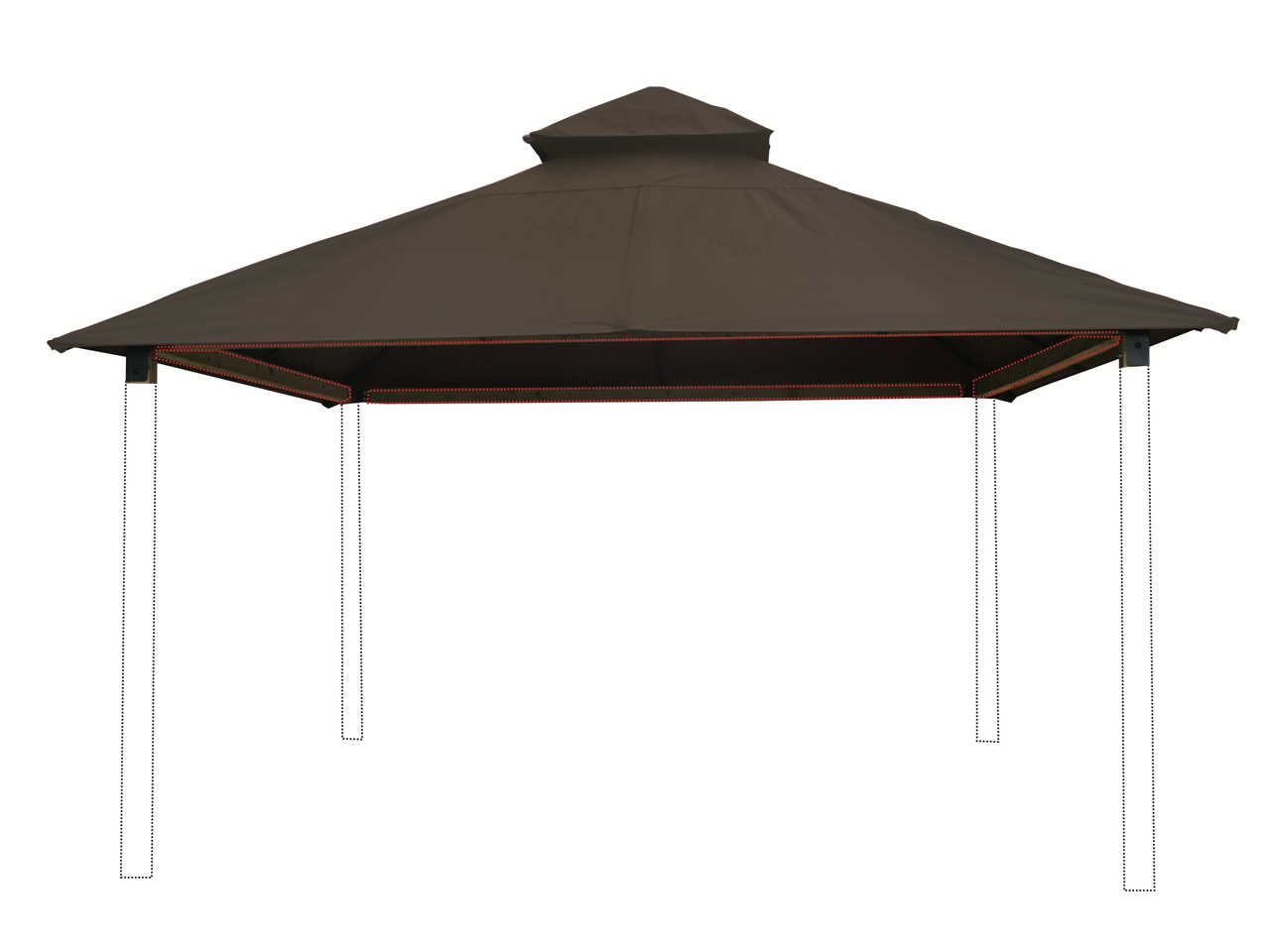 ACACIA Gazebo Roof Framing and Mounting Kit With OutDURA Canopy