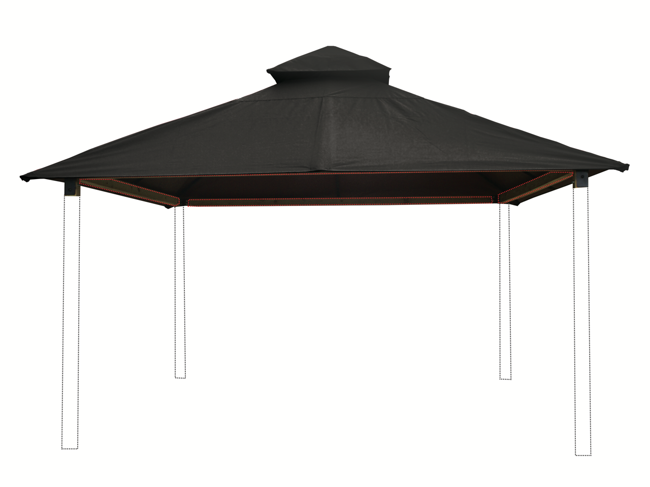 ACACIA Gazebo Roof Framing and Mounting Kit With OutDURA Canopy