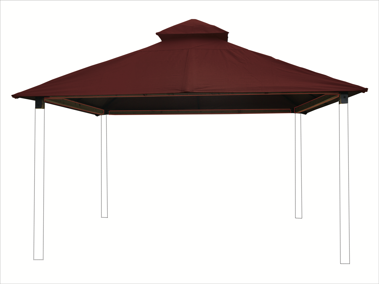 ACACIA Gazebo Roof Framing and Mounting Kit With OutDURA Canopy