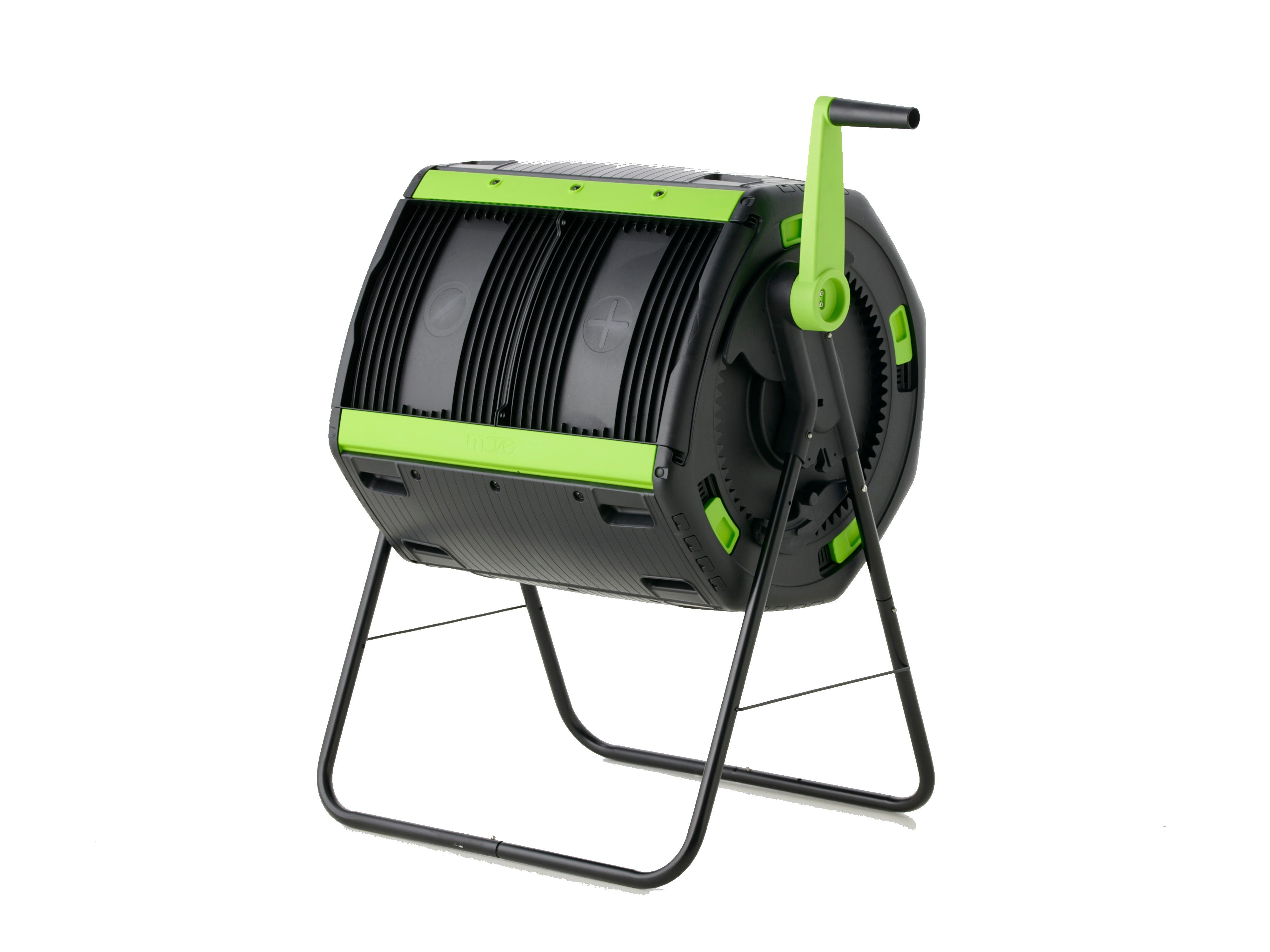 Maze Rotating Composter Maze 48 Gallon Geared Two Compartment Compost Tumbler – Riverstone ...